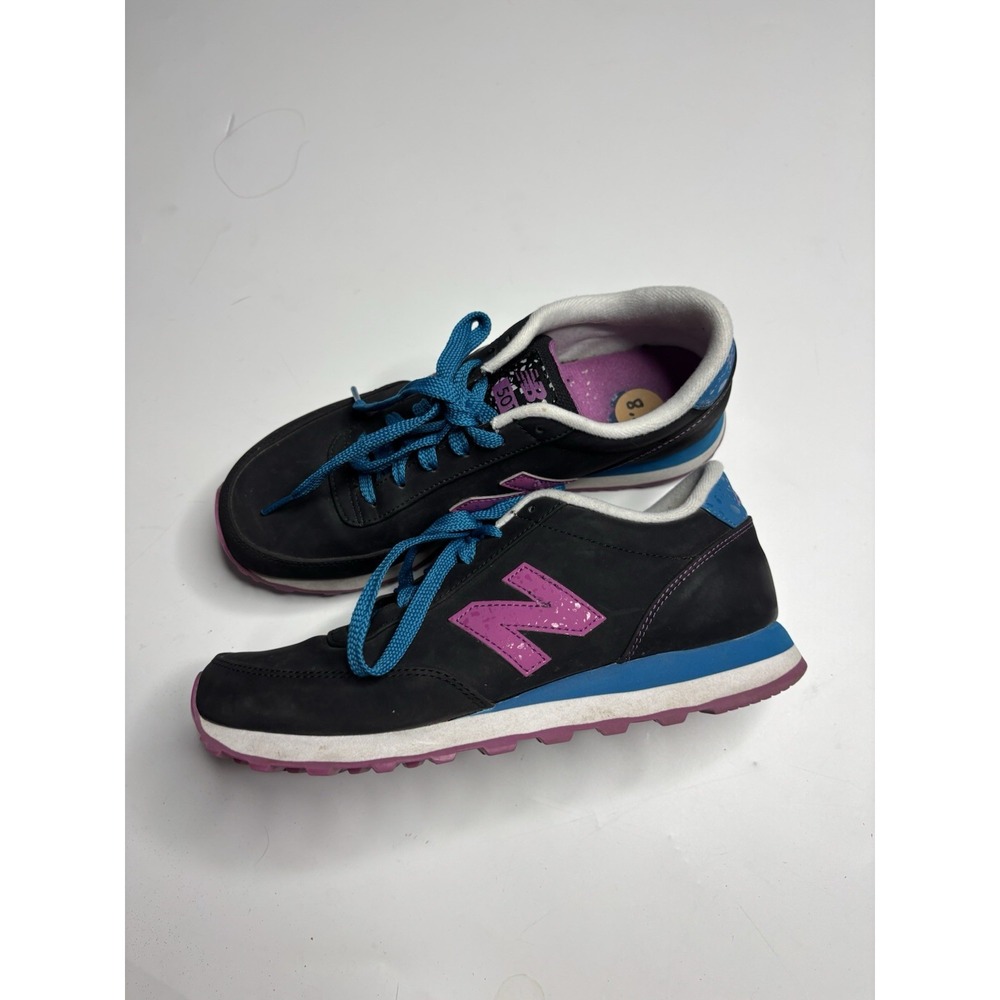 New Balance 501 Womens Black Purple Blue Sneakers Size 8.5